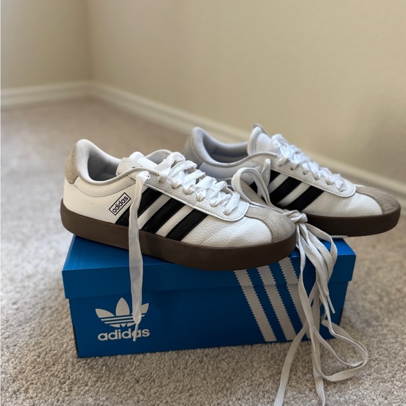 Adidas Court Samba White Gum Sole Sneakers - Picture 6 of 7